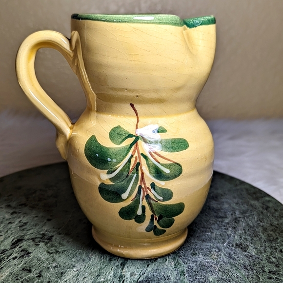 Lamas Made In Italy Hand Painted Water Milk Pitcher Vintage Majolica - Picture 2 of 10